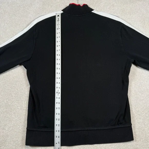 Polo Ralph Lauren Mens Full Zip Track Jacket Black White Red Accents Size Large - Picture 6 of 7